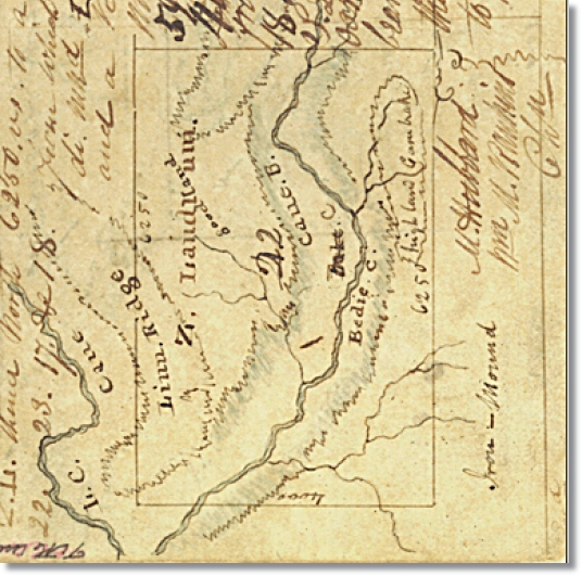 Map of Zachariah Landrum Legaue